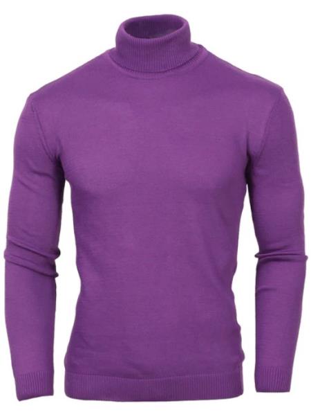 Turtleneck Sweater - Eggplant